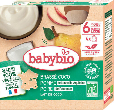 Brasse coco pomme d'Aquitaine poire de Provence front packaging