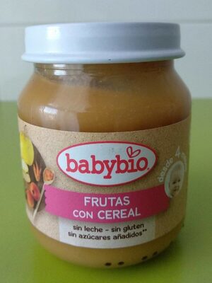 Frutas con cereales front packaging