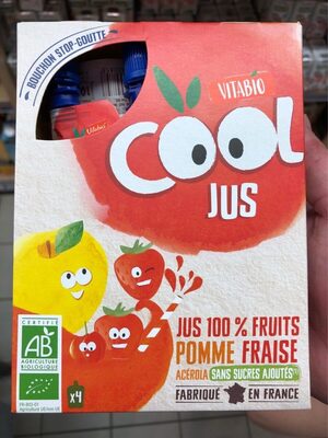 Cool jus pomme fraise