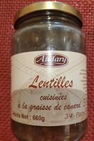 Lentilles cuisinées à la graisse de canard
