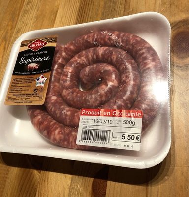 saucisse fraîche supérieure front packaging