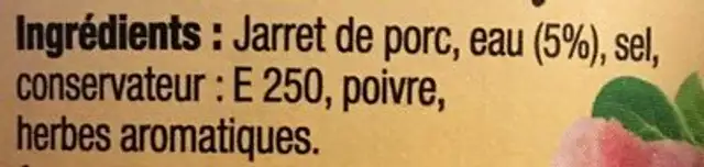 Mbonneau Maison Milhau Verrine ingredients label
