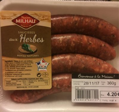 Saucisses aux herbes