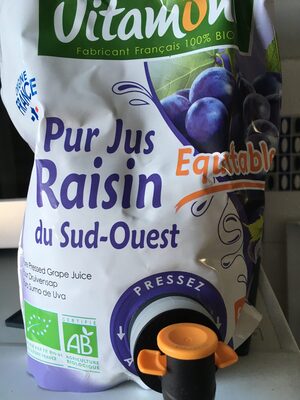 Pur jus Raisin du sud-ouest front packaging