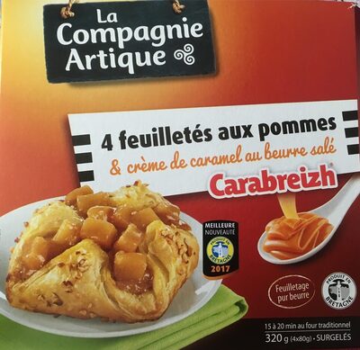 4 feuilletés pomme crème de caramel beurre salé