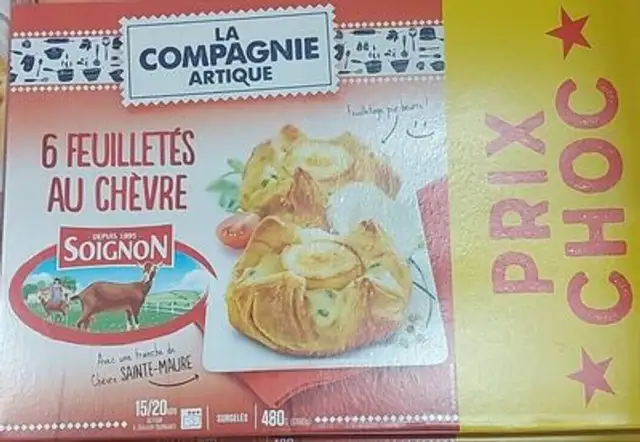 Feuilletés au chevre front packaging