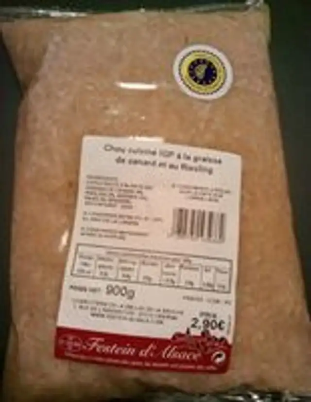 Chou cuisiné IGP à la graisse de canard au riesling