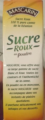 Sucre roux en poudre pure canne ingredients label