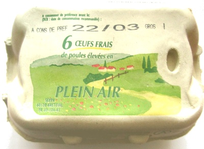 6 oeufs frais plein air