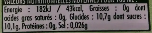 Portello ingredients label