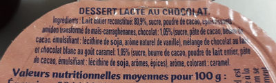 Petits filous choco ingredients label