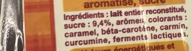 Mixé ingredients label