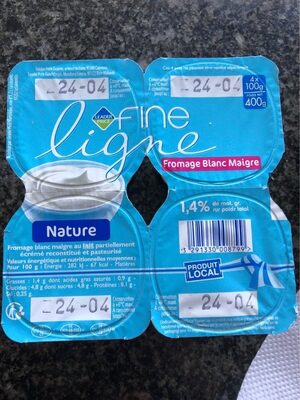 Fromage blanc maigre front packaging
