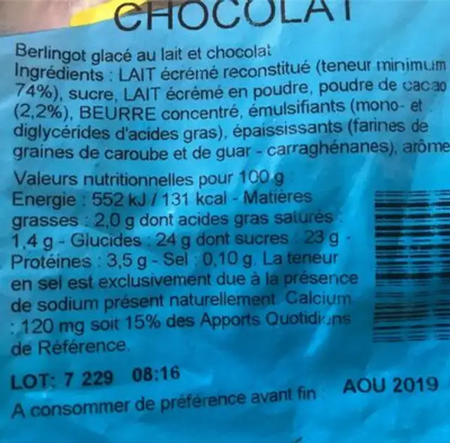 Floup Piña Colada x 4 ingredients label