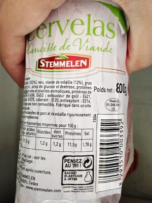 Cervelas (Saucisse de viande)