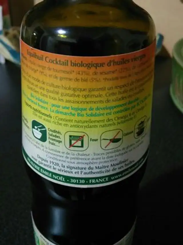 HUILE EQUILHUIL ingredients label