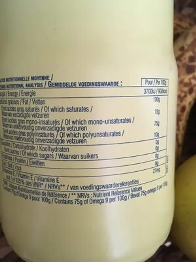 Epicerie / Huiles Alimentaires Bio / Huiles D'olive Bio ingredients label