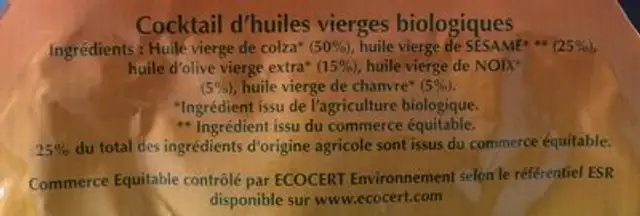 OMEGA 3 - 1,5L- Emile Noël ingredients label