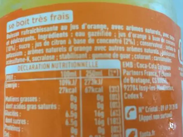 Champagne Brut. Coeur de Cuvée a Epernay FRANCE ingredients label
