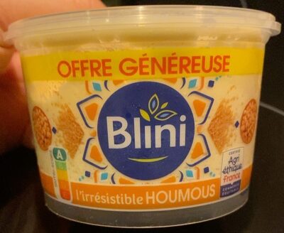 L’irrésistible houmous front packaging