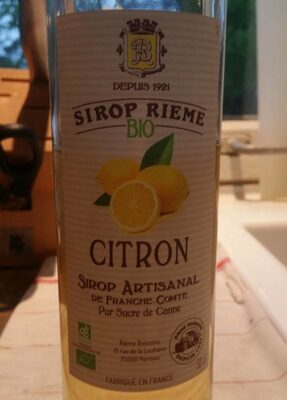Sirop artisanal de Franche Comte Citron