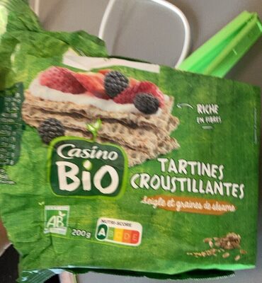 Tartine croustillantes seigle et graine de sesame