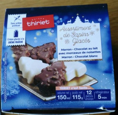 Assortiment de sapins glacés front packaging