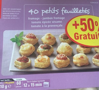 40 petits feuilletés front packaging