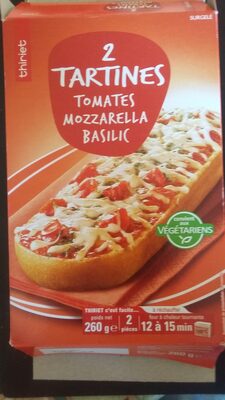 2 Tartines mozzarella basilic