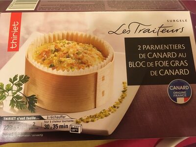 Parmentier de canard au bloc de foie gras de canard