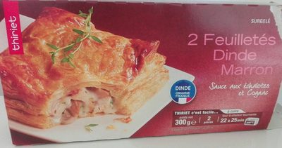 2 feuilletés dinde marron, sauce aux échalotes et cognac