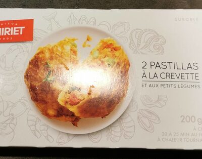 2 pastillas à la crevette et aux petits légumes front packaging