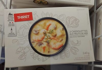 2 cassolettes aux fruits de mer front packaging