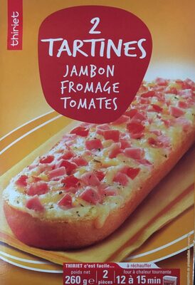 2 Tartines Jambon Fromage Tomates
