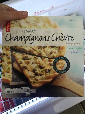 Flamm' champignons/chèvre