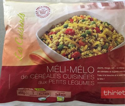 Meli-melo de cereales cusinees aux petits legumes
