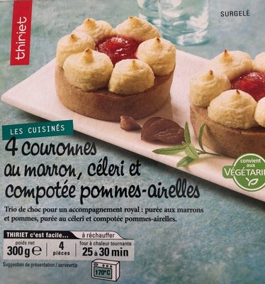 4 Courrones au marron, céleri et compotee pommes-airelles