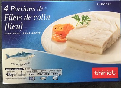 Portions de filets de colin (lieu)