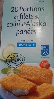 Filets de colin d'Alaska panés front packaging