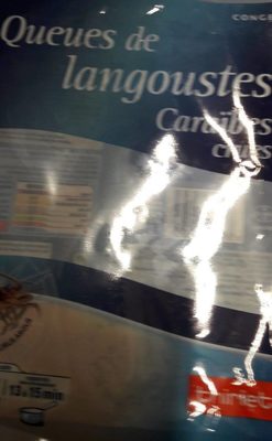 queues de langoustes Caraïbes crues front packaging