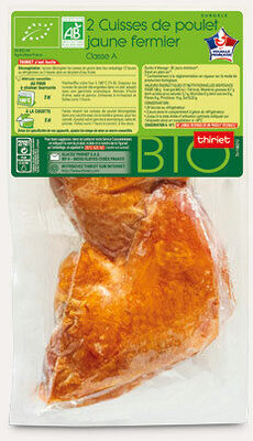 Cuisses de poulet jaune fermier biologique