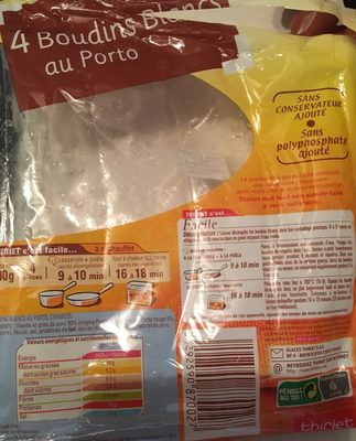 4 Boudins Blancs au Porto