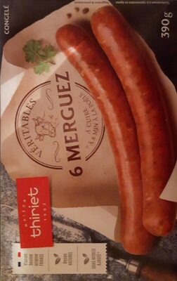 Véritables merguez front packaging