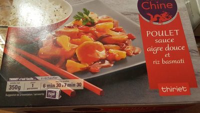 Poulet sauce aigre douce et riz basmati front packaging