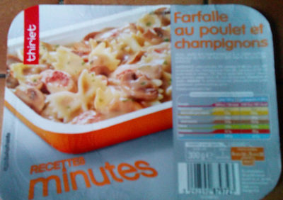 Farfalle au poulet et champignons