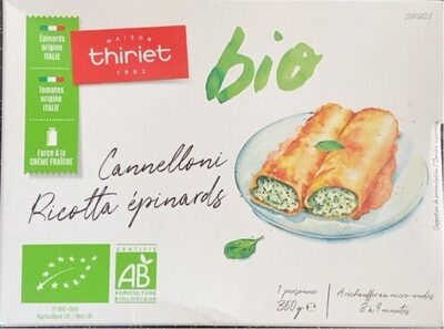 Cannelloni ricotta epinards front packaging