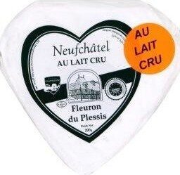 Fleuron du Plessis, Coeur Neufchatel AOC, au lait cru, le fromage de 200 gr front packaging