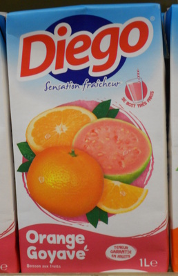 Jus d'orange Goyave front packaging