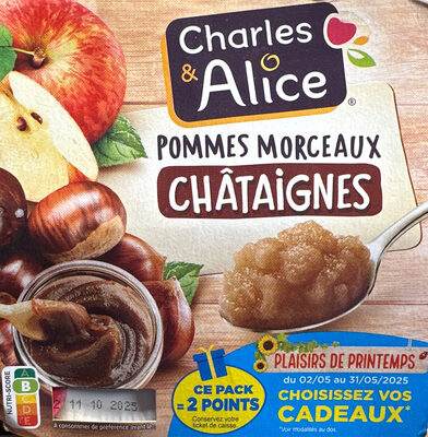Pommes morceaux châtaignes