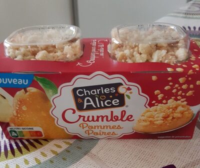 Crumble pommes poires front packaging